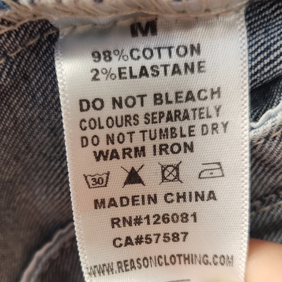 Reason Flaming Dragon Denim Jacket with Colorful Prints. Size M. #G02 - Picture 15 of 15